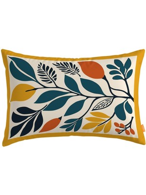 Woodhub Çiçek Dikdörtgen Kırlent Kılıf Ds9