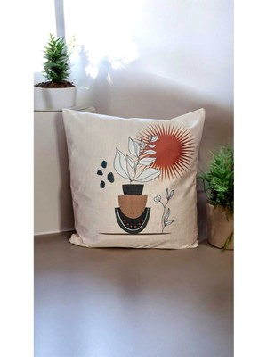 Woodhub Drought And Wildflowers Desenli Dijital Baskılı Hediyelik Kaliteli Yastık - Kırlent Kılıf