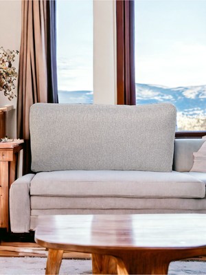 Woodhub Kutu Model Kırçıllı Dokuma Keten Kanepe, L Koltuk, Divan Kırlent Kılıfı