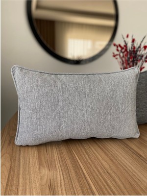 Woodhub Keten Dokuma Dekoratif Kırlent Kılıfı