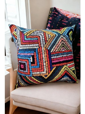 Woodhub Pro Kırlent Kılıfı Dekoratif Düz Sade Renkli Panç Yapılabilir Kılıf Tekli Yastık Kılıfı Patchwork