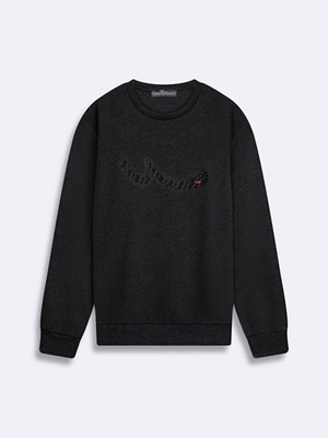 LTB Erkek Sıfır Yaka Uzun Kollu Antrasit Sweatshırt