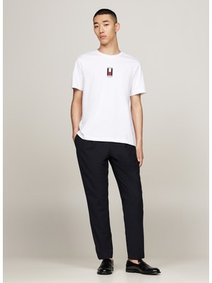 Tommy Hilfiger Bisiklet Yaka Beyaz Erkek T-Shirt MW0MW36512YBR