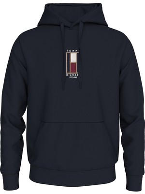 Tommy Hilfiger Kapüşon Yaka Mavi Erkek Sweatshırt MW0MW35525DW5
