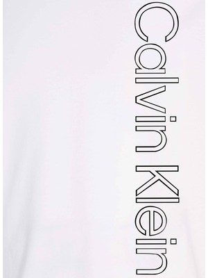 Calvin Klein Calvin Klein Beyaz Erkek Normal Düz T-Shirt 00GMF4K113YAA-PW - Graphıc T-Shırt