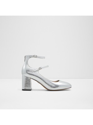 Aldo Kaerı Ayakkabı Orta Boy Topuklu - Gümüş