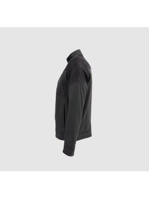 Togo Erkek Süet Detaylı Deri Mont [810016], Siyah, M