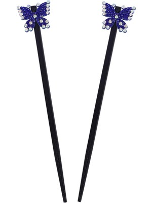 LWJG120 Set Of Chopsticks, Hair Stick And Gem Butterfly (Yurt Dışından)