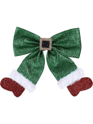 LWJG120 Christmas Red Bow Hairpin Christmas Stocking Bow Hairpin Children Girls Women Holiday Hair Accessories Christmas Party (Yurt Dışından)