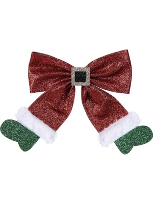 LWJG120 Christmas Red Bow Hairpin Christmas Stocking Bow Hairpin Children Girls Women Holiday Hair Accessories Christmas Party (Yurt Dışından)