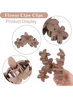 LWJG120 Flower Hair Accessories: 4pcs Matte Feather Hair Clips Women And Girls Strong Fixing Clips (Yurt Dışından)