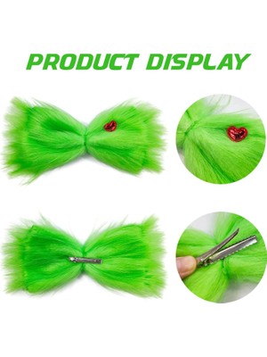 LWJG120 Large Furry Bow Christmas Hairpin Girls Women Halloween Hairpin Halloween Role Playing Costume Accessories Props (Yurt Dışından)