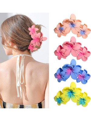 LWJG120 Flower Hair Accessories: 4pcs Matte Feather Hair Clips Women And Girls Strong Fixing Clips (Yurt Dışından)