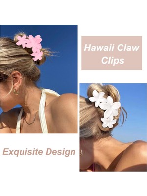 LWJG120 Flower Hair Accessories: 4pcs Matte Feather Hair Clips Women And Girls Strong Fixing Clips (Yurt Dışından)