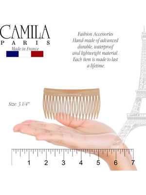 LWJG120 French Hair Comb Curved Beige French Twist Hair Comb Decorated Strong Fixed Hair Clip Suitable For Styling Girls Hair Accessories (Yurt Dışından)