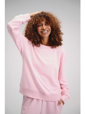 Kadın Timeless Oversize Pembe Sweatshirt