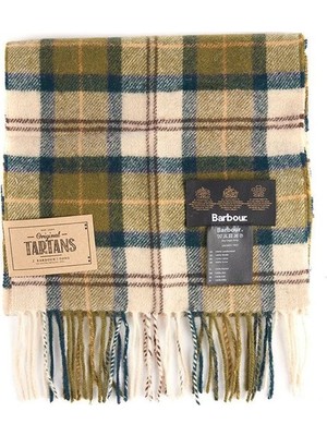 Barbour Unisex Tartan Yün Atkı (%100 Lambswool) TN51 Ancient Tartan