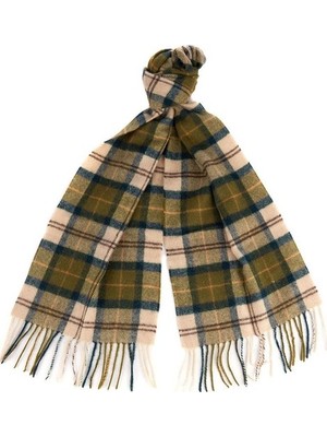 Barbour Unisex Tartan Yün Atkı (%100 Lambswool) TN51 Ancient Tartan