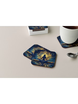 BD Digital Dekoratif Bardak Altlığı Neon Desen 209