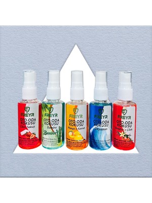 Freyr Ev Ve Araç Kokusu 5 Li 5X50Ml (Vanilya Çilek,Mango Kavun,Çilek Sakız,Özel Bambu,Okyanus)
