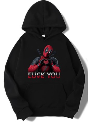 BRZ Collection Unisex Oversize Deadpool Love You Hoodie