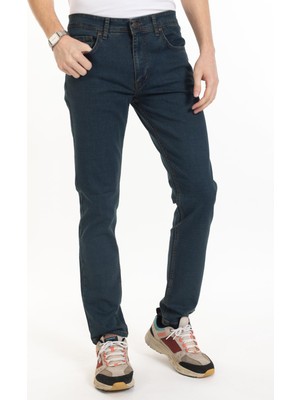 Yeni Sezon Erkek Dört Mevsimlik Likralı Regular Tam Kalıp Düz Paça Fermuarlı Yüksek Kaliteli Kot Pantolon 720