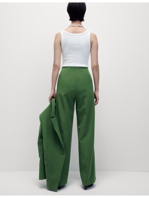 Marks & Spencer Dokuma Wide Leg Pantolon