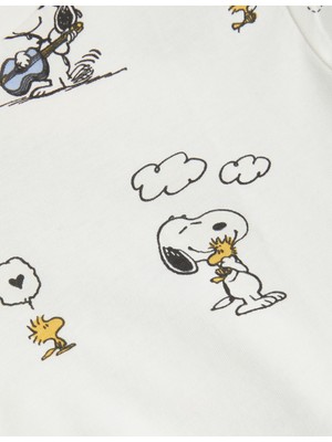 Saf Pamuklu Snoopy:pijama Takımı (6-16 Yaş)