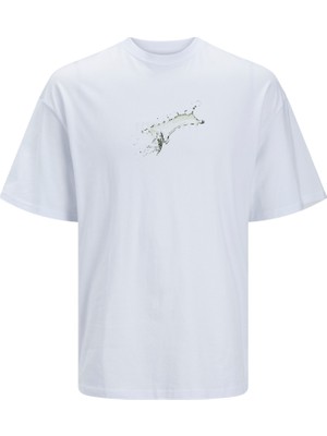 Jack & Jones Erkek Gögüs Baskili Tisört - Ocean