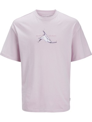Jack & Jones Erkek Gögüs Baskili Tisört - Ocean