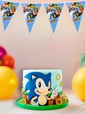 Sonic Konsept Flama Asılabilir Doğum Günü Süsü