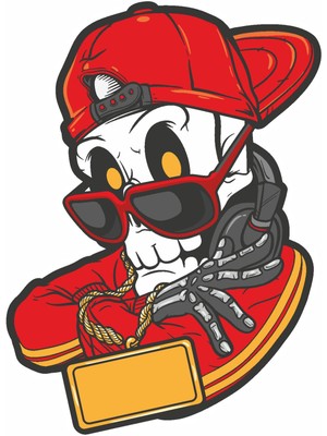 Sticker Usta Rap Hip Hop Kurukafa Sticker 00509