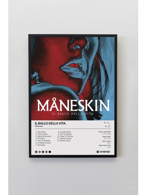 House Gorgeous Maneskin Il Ballo Della Vita Çerçevesiz Spotify Barkodlu Albüm Poster