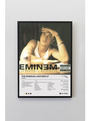 House Gorgeous Eminem The Marshall Mathers Lp Çerçevesiz Spotify Barkodlu Albüm Poster