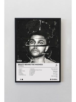 House Gorgeous The Weeknd Beauty Behind The Madness Çerçevesiz Spotify Barkodlu Albüm Poster