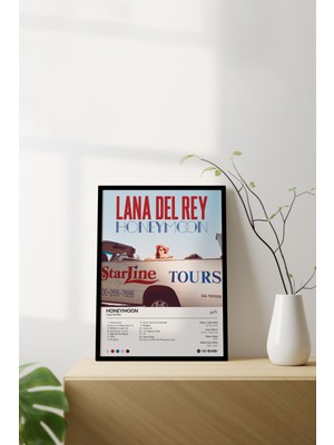 House Gorgeous Lana Del Rey Honeymoon Çerçevesiz Spotify Barkodlu Albüm Poster