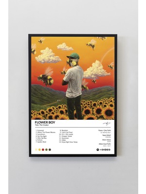 House Gorgeous Tyler The Creator Flower Boy Çerçevesiz Spotify Barkodlu Albüm Poster