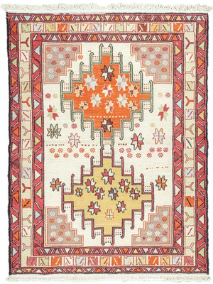 Satu El Dokuma Ipek Sumak Kilim 76X102 cm