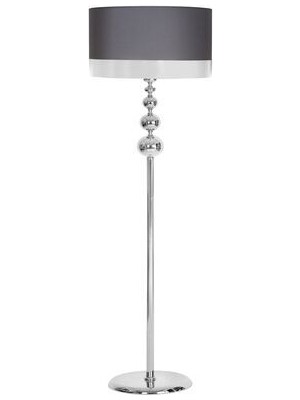 Vega Krom Kaplama Üçlü Küre Düz Metal Lambader - Antrasit Gri