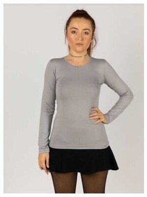 Bluemoor Kadın Uzun Kol Bisiklet Yaka Body