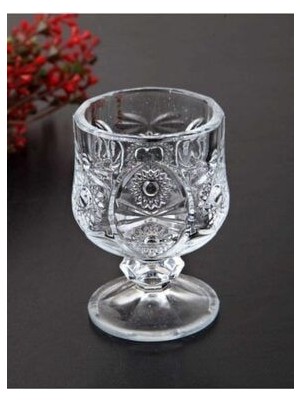 Mzgn Elta 6 Kişilik Kristal Kahve Yanı Su ve Zemzem Bardağı