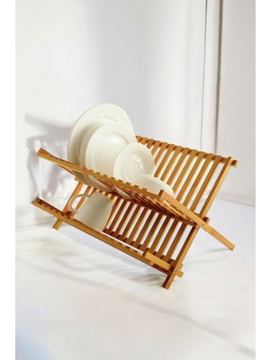 Moonio Bambu Katlanabilir Tabaklık - Bulaşıklık