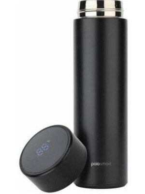 Sıfır Yedi Avm PSH02 LED Dijital Göstergeli Termos Siyah