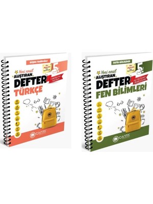 Çanta Yayınları 5. Sınıf Türkçe + Fen Bilimleri Okula Yardımcı Öğreten Defter