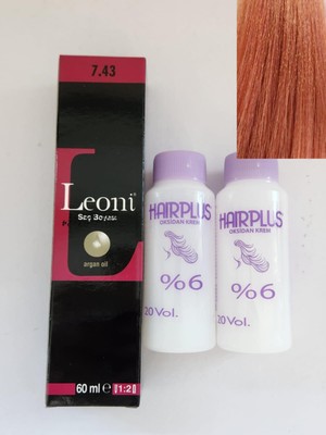 Leoni Saç Boyası 7.43 Kumral Bakır Dore+2adet Oksidan