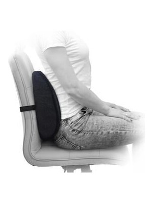 Viscomina Visco Ortopedik Bel Destek Minderi Ofis Koltukları İçin Uzun Süreli Rahatlık Sağlayan Siyah