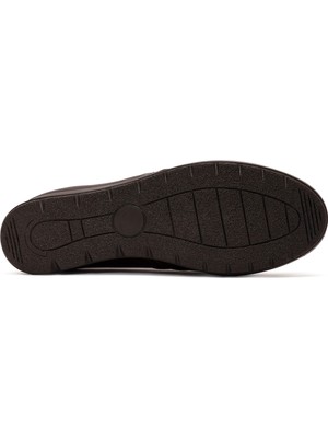 Derimod Kadın Kahverengi Dolgu Topuklu Deri Comfort Loafer 24WFD236818