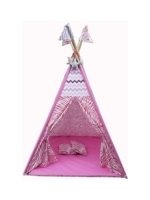 Lüx Büyük Boy % 100 Pamuk 2 Kişilik Oyun Çadırı Pembe
