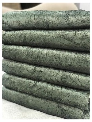 FavoriTeks Koltuk Çekyat Örtüsü Haki Damar Desenli Kaymaz Taban Süngerli Üst Kumaş Kadife