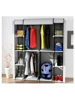 12 Raflı Lüx Bez Dolap